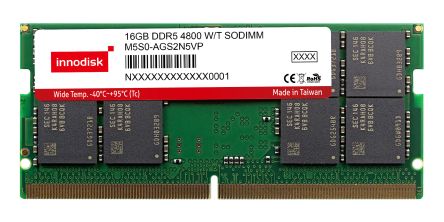 InnoDisk Arbeitsspeicher Für Laptop, 16 GB DDR5, Industrietauglich SODIMM