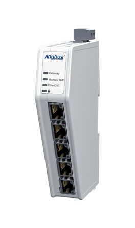 Anybus Kommunikationsgateway Für PLC-Systeme Modbus-TCP IN EtherCAT OUT, 98 X 27 X 144 Mm