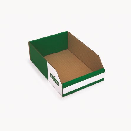 Kbins Bac De Recyclage Vert, Blanc En Carton Non, 100mm X 200mm X 300mm