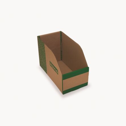 Kbins Cardboard Recycle Bin, 200mm X 150mm, Green, White