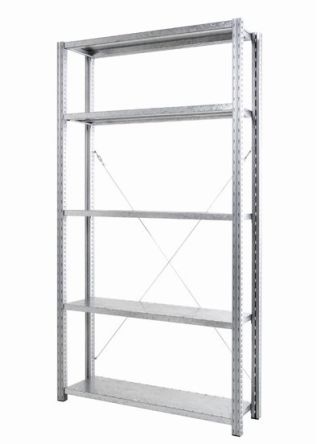 Manorga Regalsystem Fachbodenregale, 4 Regale, Galvanisiert, 2000mm X 1000mm, 400mm, 150kg Last