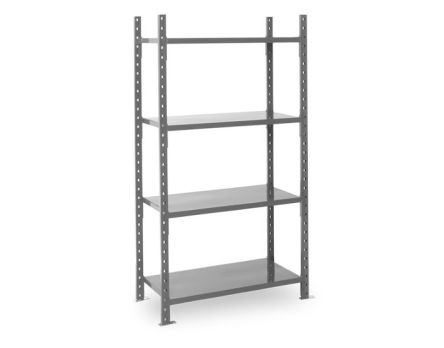 Manorga Sistema A Scaffali RAL 7024 Lamiera Di Acciaio 4 Ripiani, 2000mm X 1260mm, 800mm, Capacità Di Carico 460kg