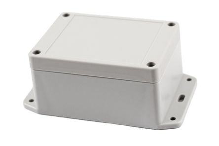Hammond RP Series Light Grey Polycarbonate General Purpose Enclosure, IP65, Flanged, Light Grey Lid, 105 X 75 X 55mm