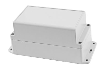 Hammond RP Series Light Grey Polycarbonate General Purpose Enclosure, IP65, Flanged, Light Grey Lid, 165 X 85 X 85mm