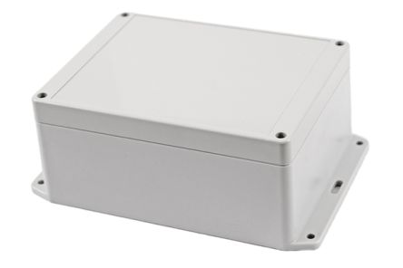 Hammond RP Series Light Grey Polycarbonate General Purpose Enclosure, IP65, Flanged, Light Grey Lid, 165 X 125 X 75mm