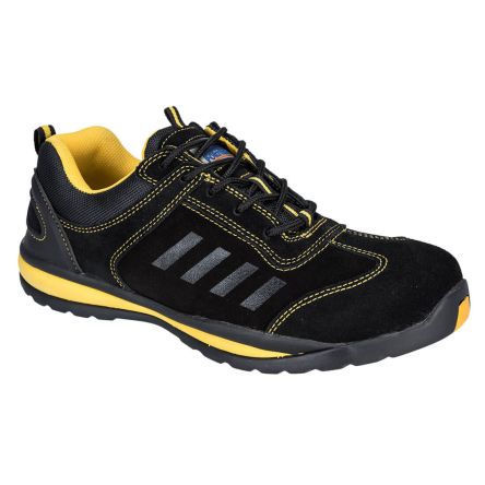 Portwest Zapatillas De Seguridad Unisex De Color Negro, Gris, Amarillo, Talla 44.5, S1P SRC