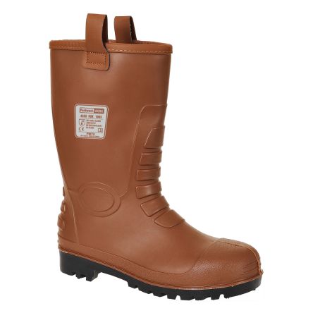 Portwest FW75 Unisex Sicherheitsstiefel Schwarz, Mit Edelstahl-Schutzkappe EN20345 S5, Größe 37 / UK 4