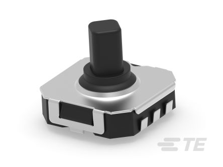 TE Connectivity Black Cap Tactile Switch, Single Pole Five Throw 50mA 3mm Surface Mount