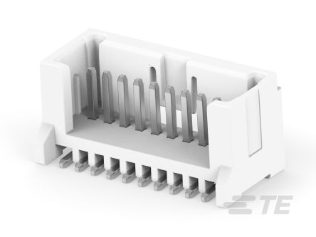 TE Connectivity MICRO CT Series Straight Board Mount PCB Header, 10 Contact(s), 1.2mm Pitch, 1 Row(s)