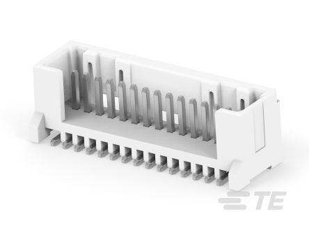 TE Connectivity MICRO CT Leiterplatten-Stiftleiste Gerade, 15-polig / 1-reihig, Raster 1.2mm, Kabel-Platine, 2A