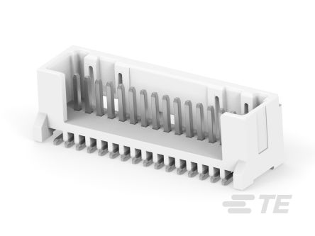 TE Connectivity MICRO CT Leiterplatten-Stiftleiste Gerade, 16-polig / 1-reihig, Raster 1.2mm, Kabel-Platine, 2A
