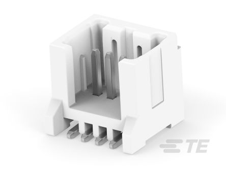 TE Connectivity MICRO CT Leiterplatten-Stiftleiste Gerade, 4-polig / 1-reihig, Raster 1.2mm, Kabel-Platine, 2A