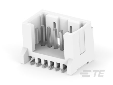 TE Connectivity MICRO CT Leiterplatten-Stiftleiste Gerade, 6-polig / 1-reihig, Raster 1.2mm, Kabel-Platine, 2A