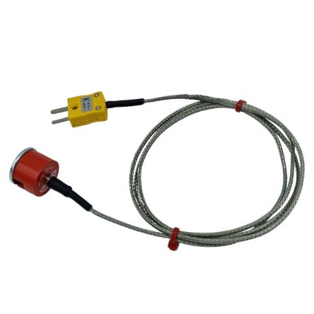 RS PRO Termopar Tipo K, Ø Sonda 19.1mm X 12.7mm, Temp. Máx +250°C, Cable De 1m, Conexión, Con Conector Miniatura