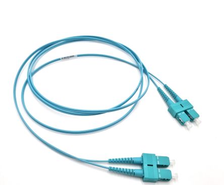 Molex Premise Networks Molex LWL-Kabel 1m OM3 2-Fasern Hellblau SC 50/125μm