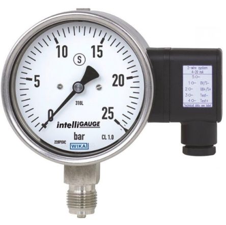 WIKA DN 38 Analogue Pressure Gauge 5bar Bottom Entry, 48796912, -1bar Min.