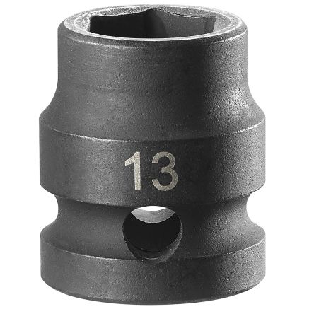 Facom 1/2 Zoll, 13mm Stubby-Steckschlüssel Schlag-Steckschlüssel CrMo-Stahl, 19 Mm