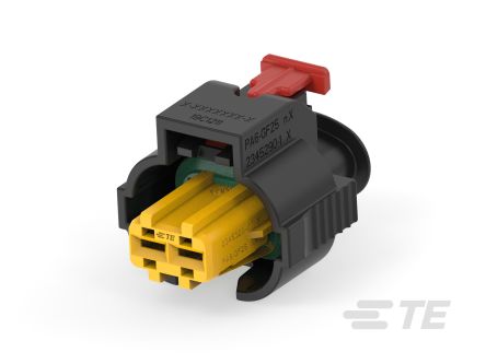 TE Connectivity AMP MPC 2.8 Automotive, Kfz-Steckverbinder, Buchse, Buchse, 2-polig, Schwarz / 1-reihig, Ø5mm