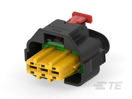 TE Connectivity AMP MPC 2.8 Automotive, Kfz-Steckverbinder, Buchse, Buchse, 3-polig, Schwarz / 1-reihig, Ø5mm