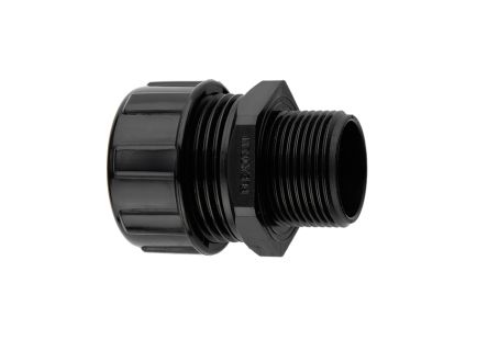 Flexicon Nylon Kabelrohr Befestigung Fest, Gerade M32mm 32mm Schwarz