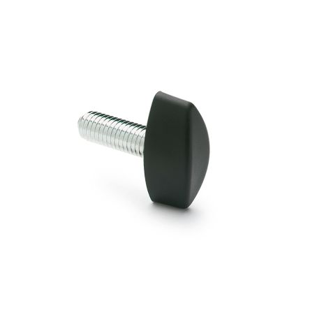 Elesa 8363 Black Glass Fibre Reinforced Polyamide Wing Knob, M6 X 20, Threaded Stud