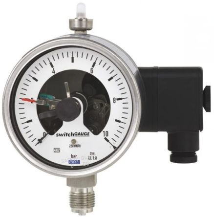 WIKA DN 38.1 Analogue Pressure Gauge 5bar Bottom Entry, 48773945, -1bar Min.