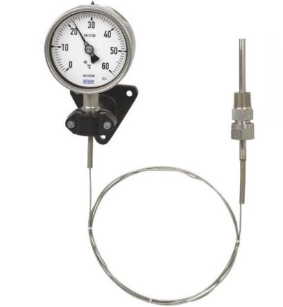 WIKA Zeigerthermometer Rundes Ziffernblatt, 0 → +120 °C, Skalen-Ø 100mm