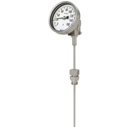 WIKA Thermomètre à Aiguille S55, 60 °C Max,, Ø Cadran 100mm