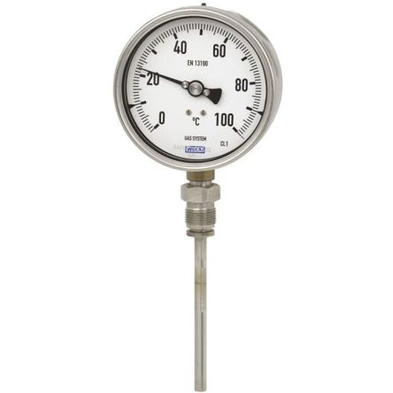 Brannan Wall Mount Glass Thermometer, +50 °C max