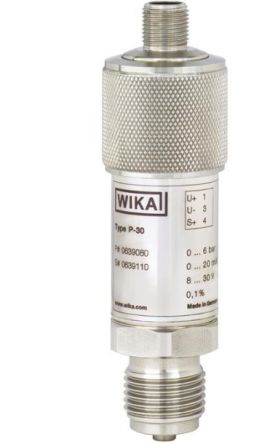 WIKA Sensor De Presión Manométrica, 0bar → 16bar, Salida 0 → 10 V, 3 Cables