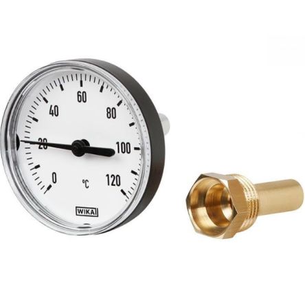 WIKA Zeigerthermometer Rundes Ziffernblatt, -20 → 60 °C, Skalen-Ø 63mm