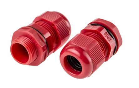 RS PRO Kabelverschraubung, M20 X P1.5mm Nylon Rot 10mm/ 14mm, IP68