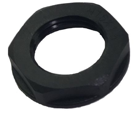 RS PRO Contratuerca Para Prensaestopas,, Negro, Nylon 66, M12 X 1.5mm, IP68