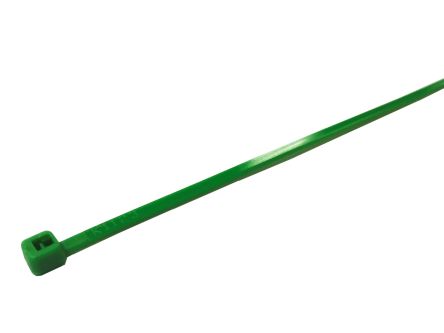 RS PRO Cable Tie, 165mm X 2.5 Mm, Green Nylon, Pk-500