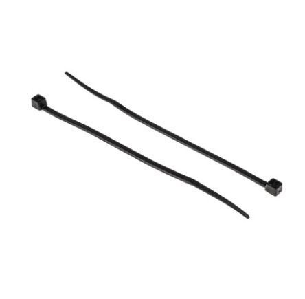 RS PRO Cable Tie, 368mm X 4.8 Mm, Black Nylon, Pk-250
