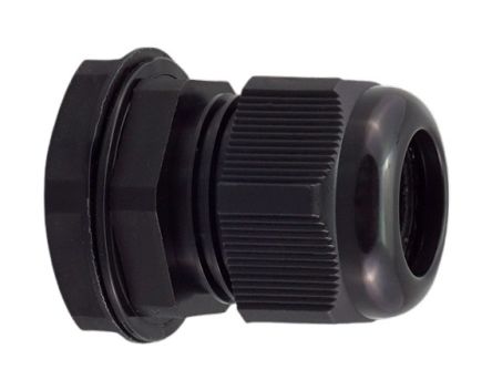 RS PRO Kabelverschraubung, PG-13.5mm Nylon Schwarz 6mm/ 12mm, IP68