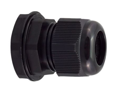 RS PRO Kabelverschraubung, PG-9mm Nylon Schwarz 4mm/ 8mm, IP68