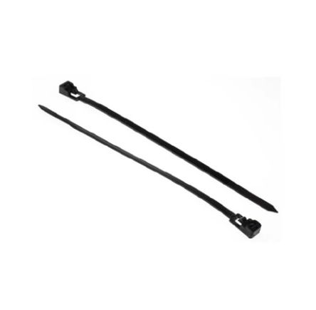 RS PRO Cable Tie, Releasable, 125mm X 4.5 Mm, Black Nylon, Pk-250