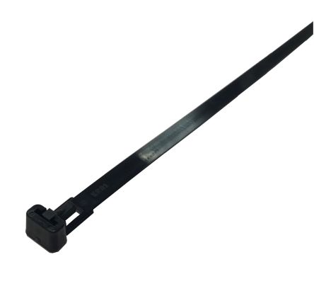 RS PRO Nylon 66 Kabelbinder Lösbar Schwarz 7,6 Mm X 250mm, 250 Stück