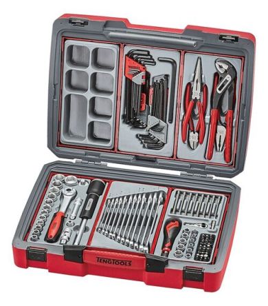 Teng Tools Schraubendreher-, Schraubenschlüssel- Und Steckschlüsselsatz Werkzeugsatz, Koffer 112-teilig