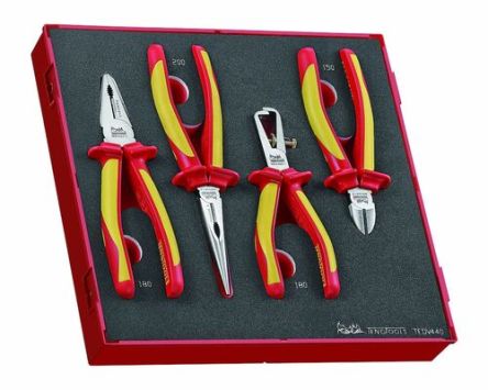 Teng Tools Zangensatz Abgewinkelt, Flach 4 Stk. Zangensatz