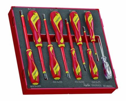 Teng Tools Isolierter Schraubendrehersatz, 9-teilig Schlitz