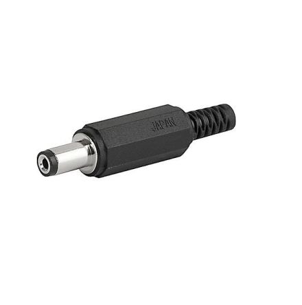 Schurter 4840 Hohlstecker Vernickelt 12 V Dc / 500mA, Innen-Ø 2.1mm / Außen 5.5mm X 46mm, Kabelmontage