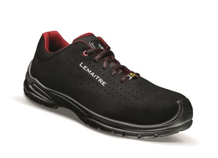 LEMAITRE SECURITE ROY Unisex Black, Red Aluminium Toe Capped Safety Shoes, UK 9, EU 43