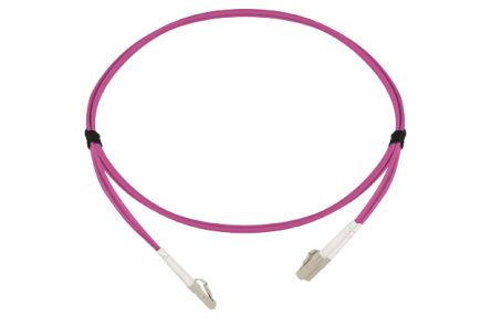 HellermannTyton Data LWL-Kabel 3m Festader OM4 2-Fasern Magenta LC LC