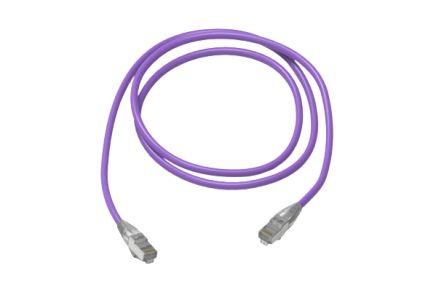 HellermannTyton Data Ethernetkabel Cat.6a, 20m, Violett Verlegekabel, A RJ45 Geschirmt Stecker, B RJ45, LSZH