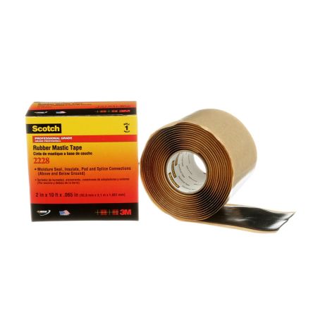 3M Scotch Rubber Mastic Tape 2228 Isolierband, Ethylen-Propylen-Gummi Schwarz, 1.65mm X 50.8mm X