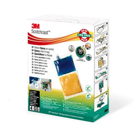 3M Scotchcast Resin 4 GS Epoxidharz-Kleber Blau, Gelb Für Metall, Kunststoff, Box 90 Ml