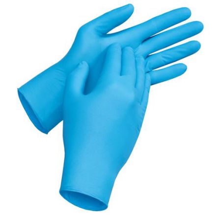 Uvex Chemikalien Einweghandschuhe Aus Nitril Puderfrei Blau, ISO-Klasse 4, EN ISO 374-1, EN ISO 374-5 Größe XL, 100