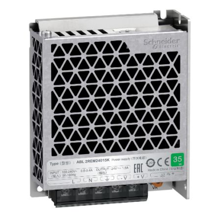 Schneider Electric ABL2 Netzteil, AUS 24V Dc / 1.5A 35W, EIN 100 → 240V Ac Geschlossen, DIN-Schienen-Montage